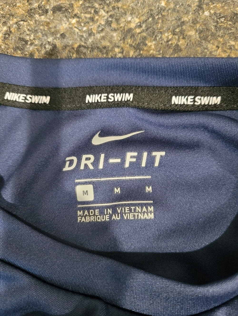 Nike Long Sleeve Hydroguard Training Swim Top - Navy UPF40t